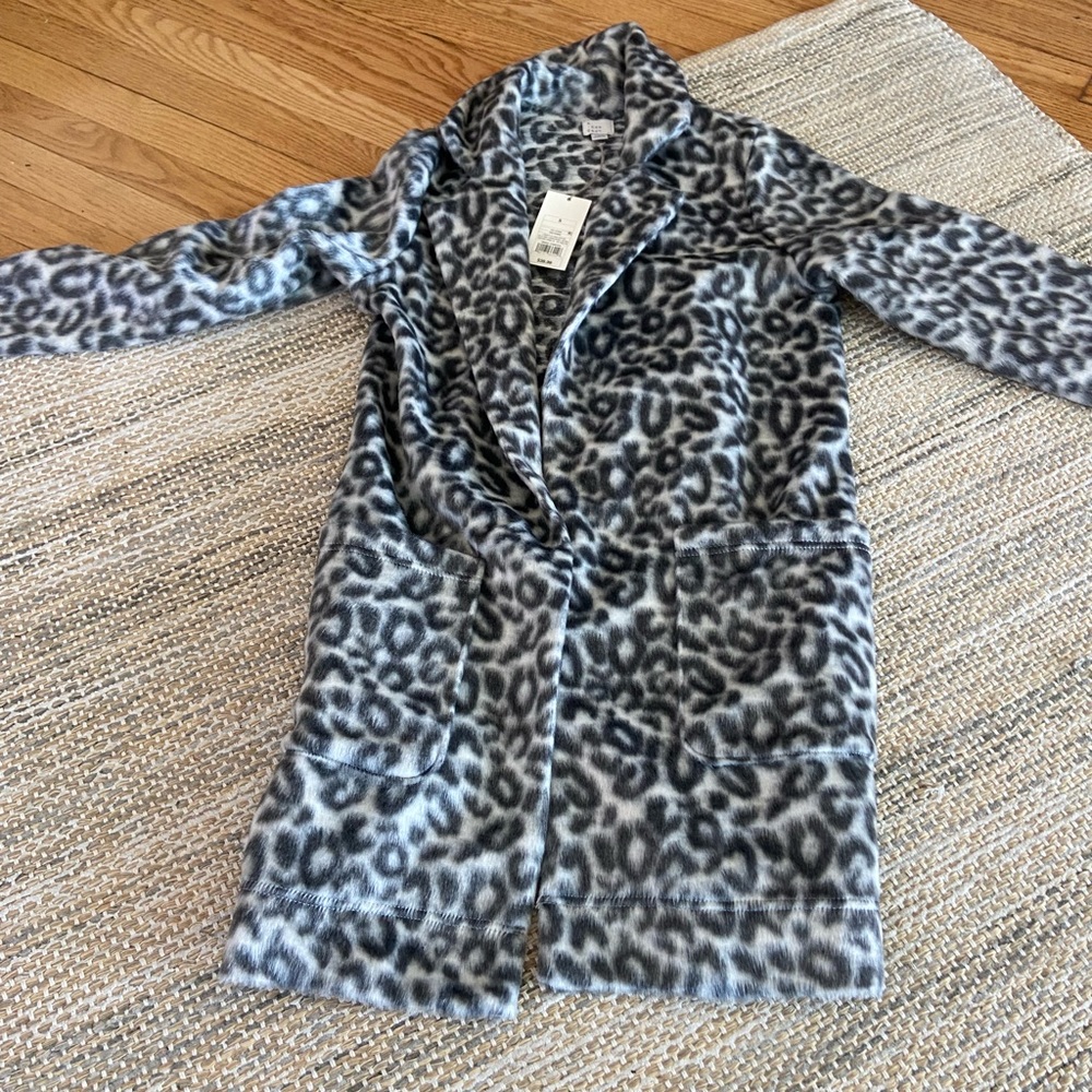 Cheetah print dress coat size small